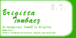 brigitta tombacz business card